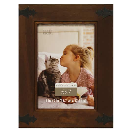 12 Pack: Dark Pine 5&#x22; x 7&#x22; Frame with Corner Accents, Expressions&#x2122; by Studio D&#xE9;cor&#xAE;